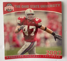 Turner Licensing Ohio State Buckeyes Football 2007 Calendar, New Sealed, AJ Hawk