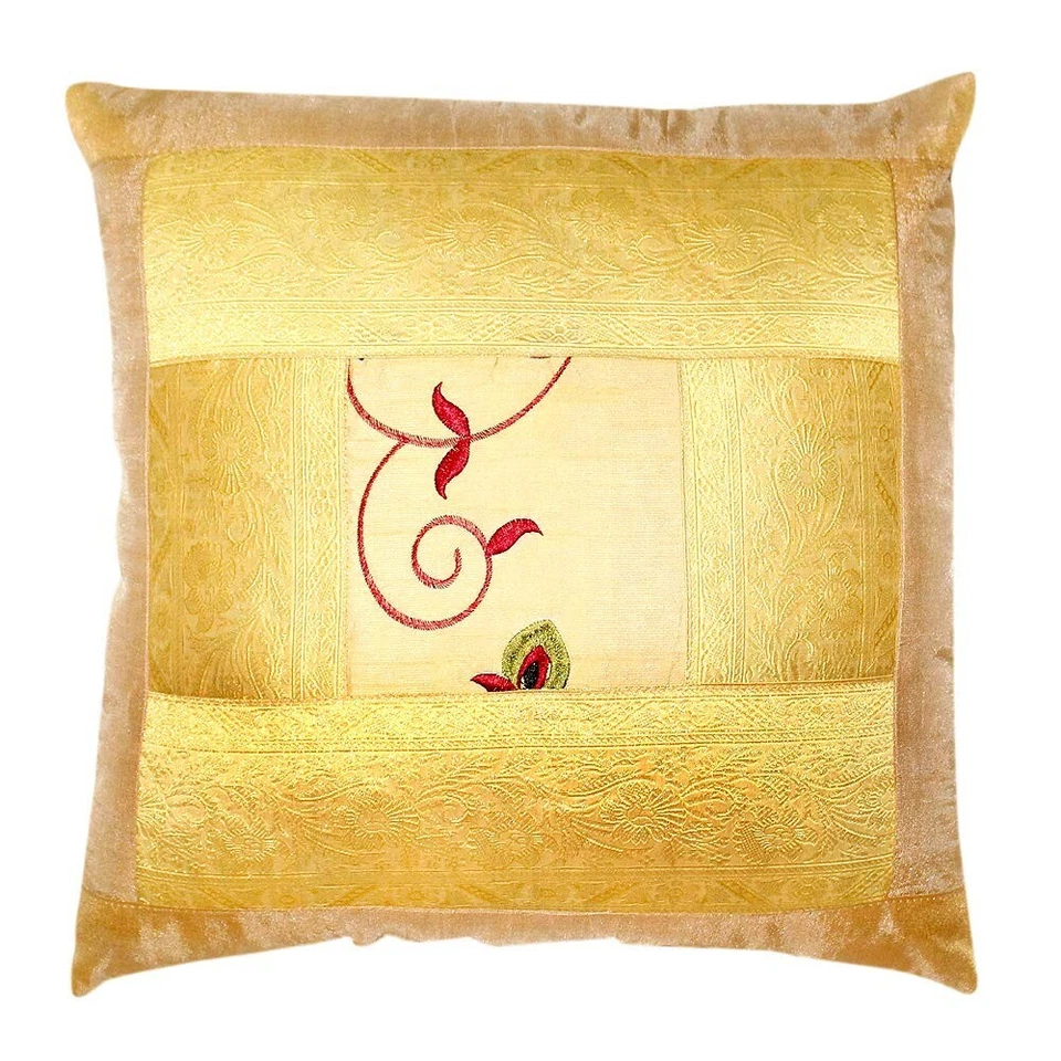 Set of 5 PC Ethic Silk Embroidery Sofa Cushion Cover Pillow Case Throw 16x16 - Image 4 of 4