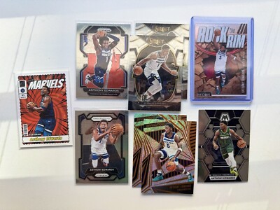 Anthony Edwards 9 Card Lot Wolves Superstar Inserts/Duplicates INVEST   