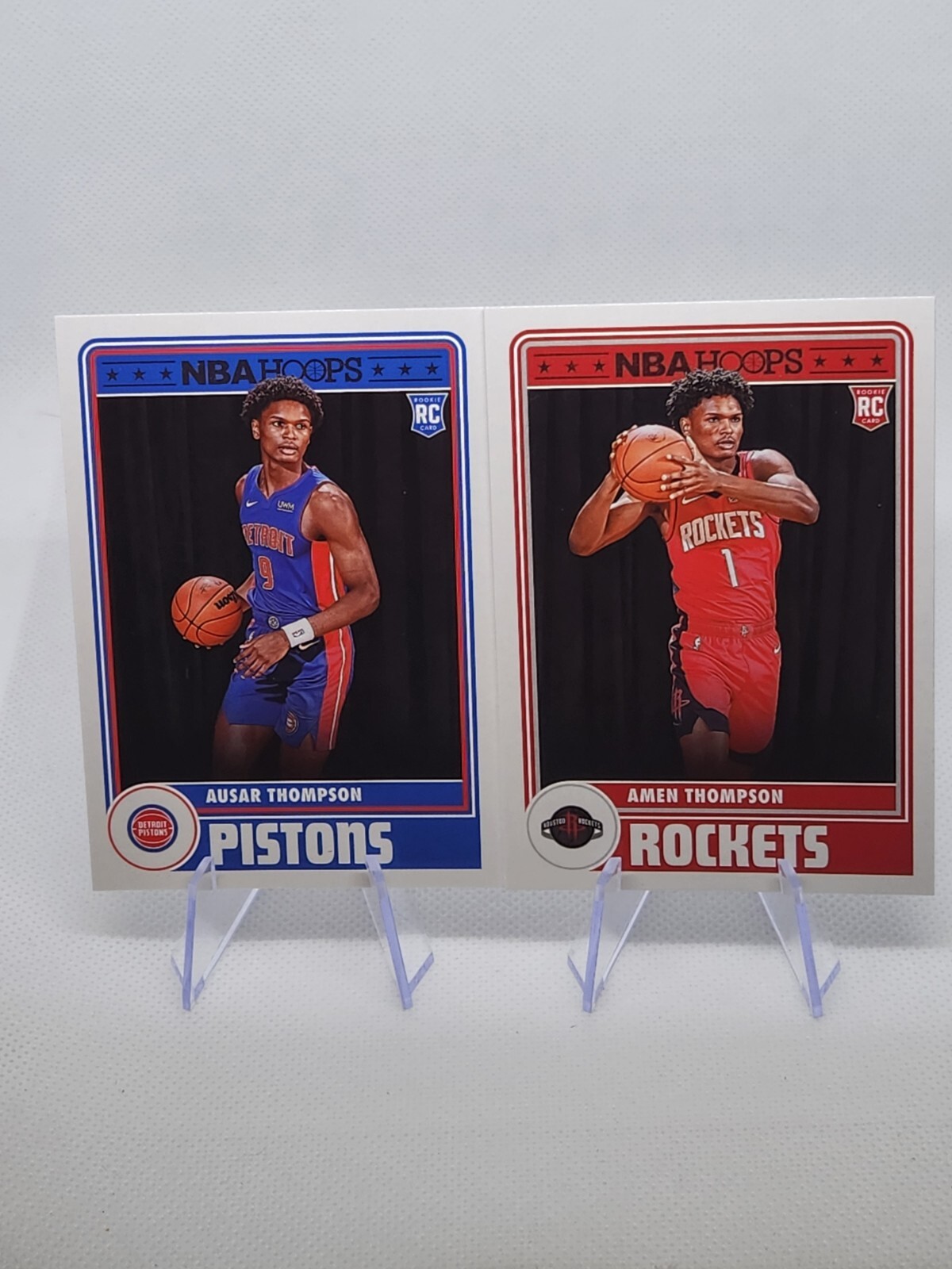 2023-24 PANINI NBA HOOPS - HOOPS TRIBUTE #293 AUSAR THOMPSON + AMEN THOMPSON RC