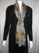 vintage idea nuova scarf 72"long x 12" wide has all of the 6" fringe