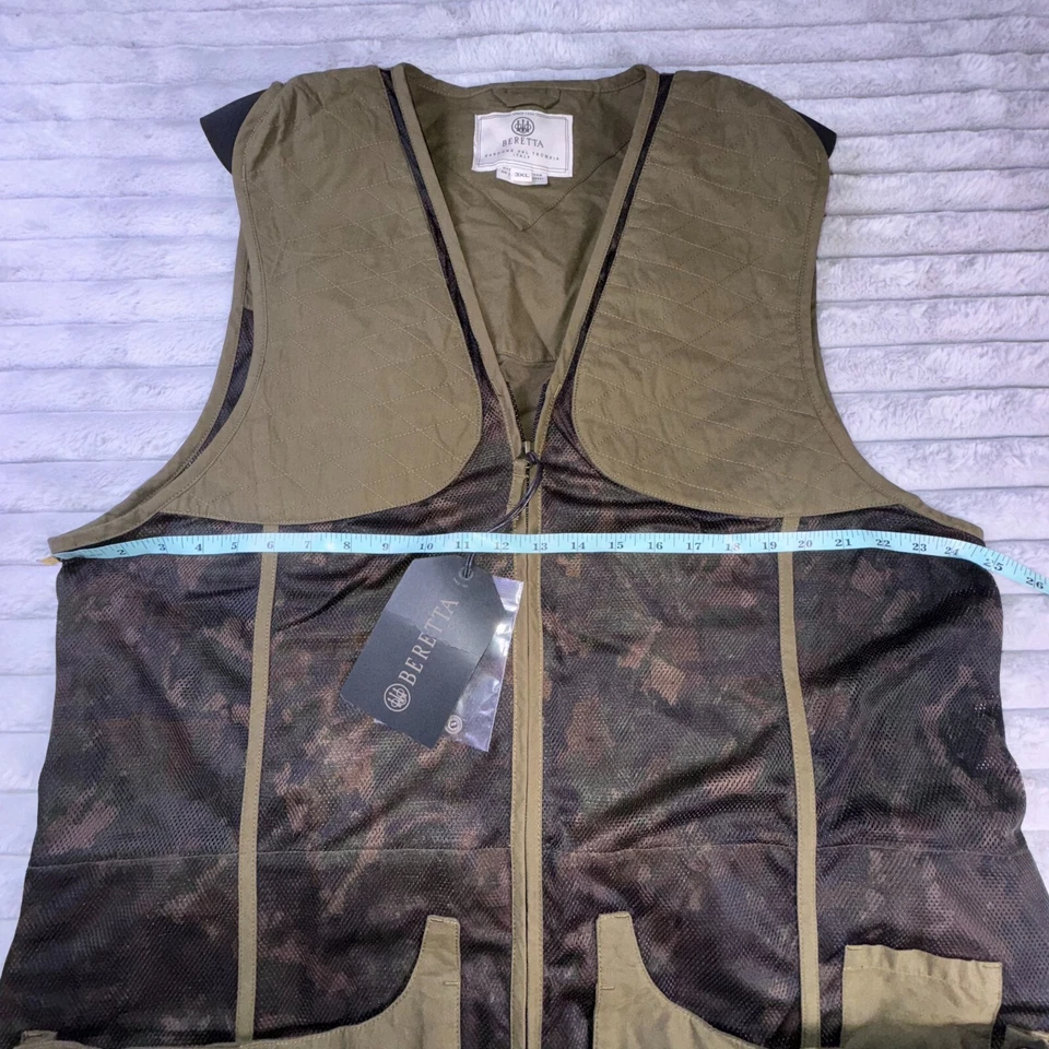 Beretta Shooting Vest Mens 3XL Green Urban Camo Skeet Mesh Hunting Made In Italy - Image 3 of 4