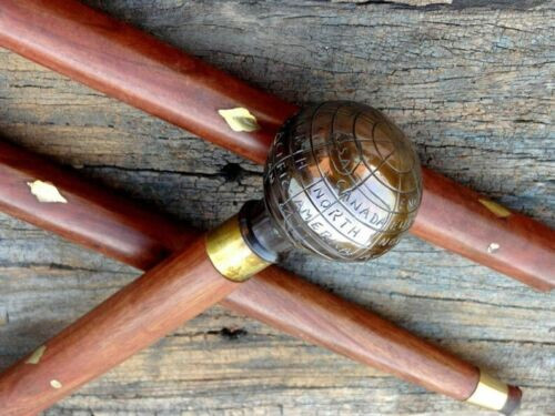 Solid brass Indian globe head handle vintage styl… - image 10