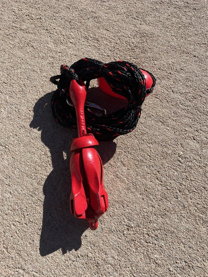 Bola de boya de anclaje de barco de 3,5 lb cuerda de nailon de 25 pies anclaje de barco pequeño. Kayak canoa bote Foto 2 de 4