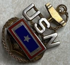 WW2 Sterling USN Pinback Anchor US Navy Military pin .925 ZA1 Son Sweetheart in