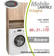MOBILE COPRI LAVATRICE SCAFFALE LAVANDERIA RIPIANI SALVASPAZIO ROVERE 170*66*31