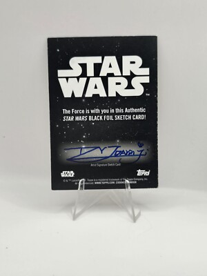 2024 Topps Star Wars Galaxy Black Foil Sketch Anakin Skywalker 1/1