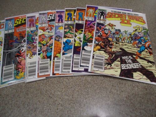SECRET WARS ll COMPLETE NEWS STAND SERIES 1-9 WHITE PAGES