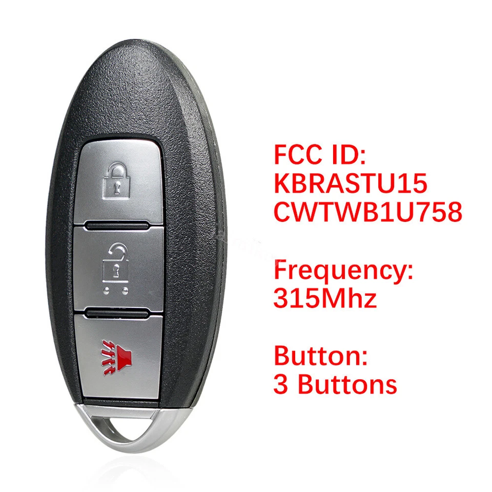2 para 03 2004 2005 2006 2007 2008 Infiniti FX35 FX45 mando a distancia sin llave llavero 3BTN Foto 3 de 4