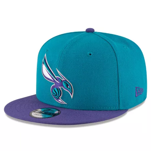Charlotte Hornets New Era White Back Half Side Patch 9FIFTY Snapback H