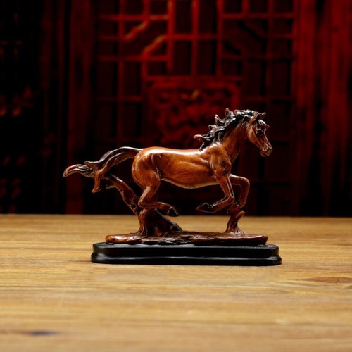 Resin Horse Statue Art Animal Sculpture Crafts Horse Ornament Office - Picture 3 of 10