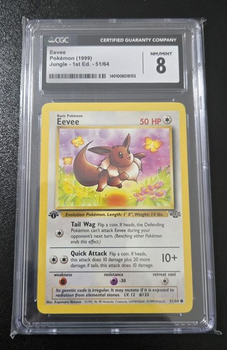 Eevee (1st Edition) graded CGC 8 for sale on eBay