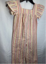 Girls Old Navy Jumpsuit  Romper 4T Pink White Striped Gauzy Cotton NWT