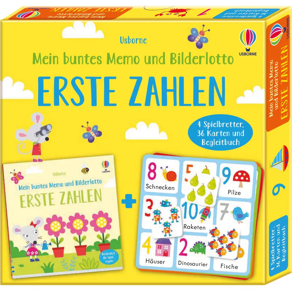 Usborne Publishing Mehrfarbig Mein Buntes Memo Und Bilderlotto: Erste Zahlen (Deutsch) - Image 2