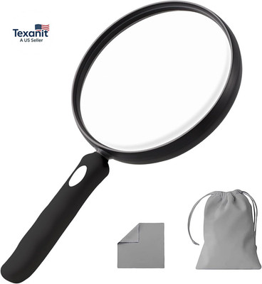10X Large Magnifying Glass for Reading, Upgraded Handheld Magnifier with 5.12Inc