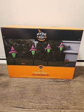 Halloween Hyde and Eek Led Stake Lights Motion Activated Animated Witch 4 Pk