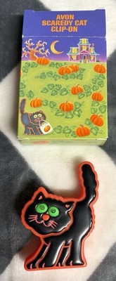 VINTAGE 1992 AVON SCAREDY CAT HALLOWEEN CLIP-ON