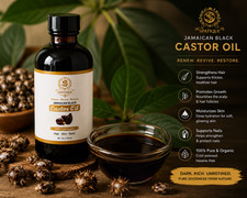 SPATTIQUE Organic Jamaican Black Castor Oil 100 Pure Natural Cold Pressed