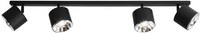 Schwarz Moderne Spot Strahler Reflektor 4X35W/Gu10 100X15,5 [Cm]