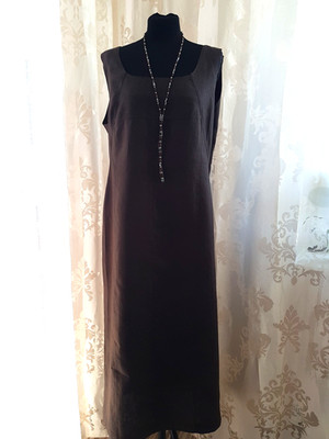 Alba Moda Damen Leinenkleid Kleid 100%Leinen Gr.48