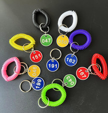 Aluminum Alloy Metal Number Key Tag Set - Numbered ID Tags Key Chain with Rin...