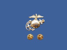 U.S MARINE CORPS EGA LAPEL HAT CAP PIN USMC EAGLE GLOBE & ANCHOR LEFT INSIGNIA