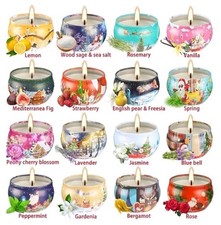 16-Pack 2.5oz Scented Soy Candles – 16 Fragrances, Christmas Gift Set