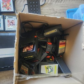 Atari 7800 Black Console Bundle  Controllers + 20 Games And Extras