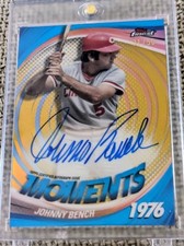 2021 Finest Johnny Bench #FMA-JB Finest Moments Autographs Gold Refractor 31/50