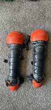 Vintage New Wilson A3443 Made in USA Baseball Catchers Shin Guards 18 inch