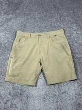 Simms Shorts Mens 38 Tan Fishing Performance Zip Thigh Pocket Quick Dry Outdoor