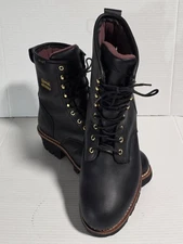Chippewa Paladin 8” Size 10.5M Men’s Black Leather Steel Toe Logger Boots L73050