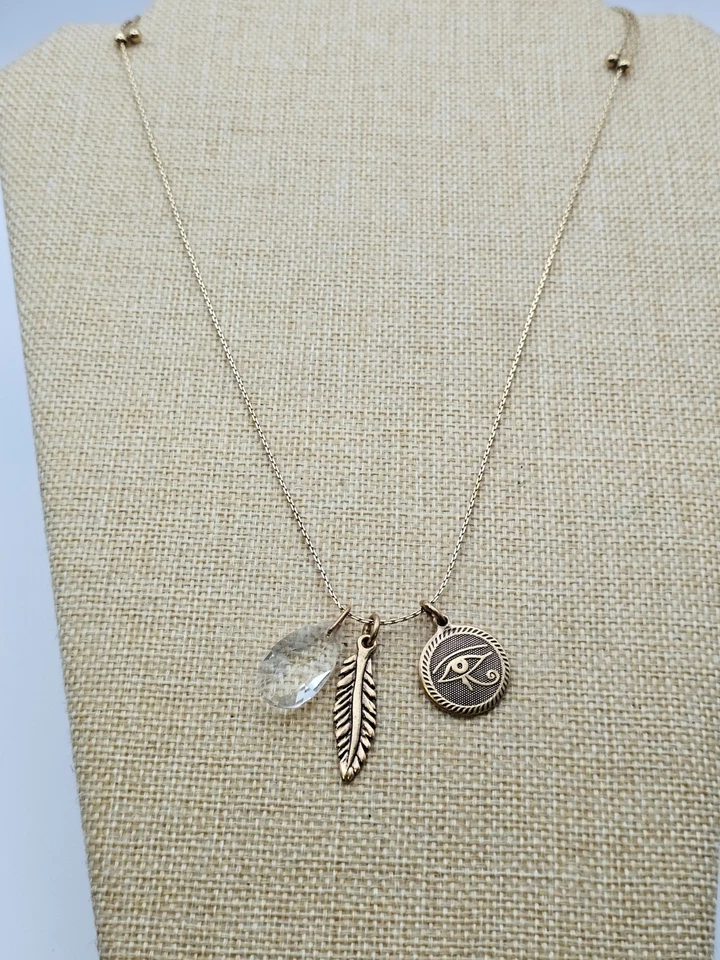 Ожерелье с регулируемым золотым космическим выравниванием хрустальной подвески с бисером Alex & Ani 💕💖 - Изображение 3 из 4