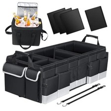 Trunk Organizer with Cooler Bag, Large XXL Organizer Cooler Black Grey