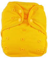 Yellow Incontinence Protector for Cloth Diapers with Adjustable Snaps
