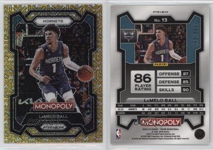 2023-24 Panini Prizm Monopoly Millionaire Gold Mojo Prizm /500 LaMelo Ball #13
