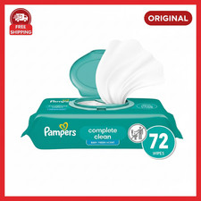 Pampers Baby Clean Wipes, Baby Fresh Scented, 1 Flip-top Pack 72 Wipes Total 