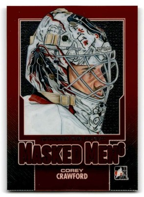 2013-14 Between the Pipes Masked Men 6 Red #MM02 Corey Crawford (ref 207227)