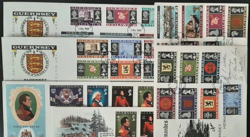 z(GGY-230) GUERNSEY 1969 FDC set of (6) First Day Covers