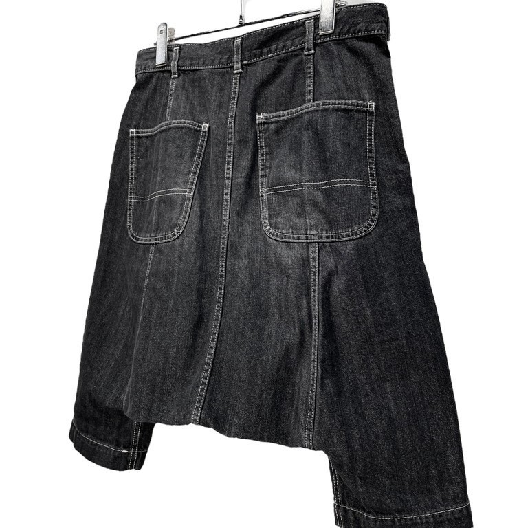 BLACK COMME des GARCONS Black Denim Sarouel Pants Drop Crotch Bottoms Black Comm