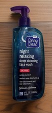 Clean Clear Night Relaxing Deep Cleaning Face Wash Oil Free 8 oz Pump