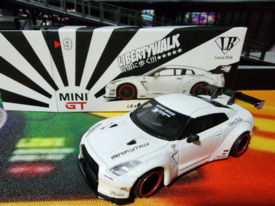Mini GT LB WORKS Nissan GT-R R35 Matte White RHD 9 Rare Model