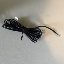 6.5ft Telephone Line Cord Cable Wire for Wire RJ11 Modem Fax Phone to Wall Black