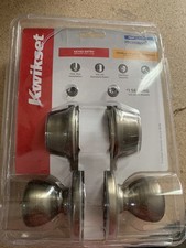 Kwikset Tylo Antique Brass Entry Door Knob Deadbolt Combo Pack 96900-254