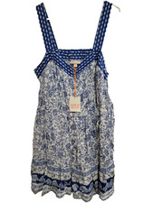 Knox Rose Floral Mini Dress Size XXL Button Front Sleeveless Smocked Waist NWT