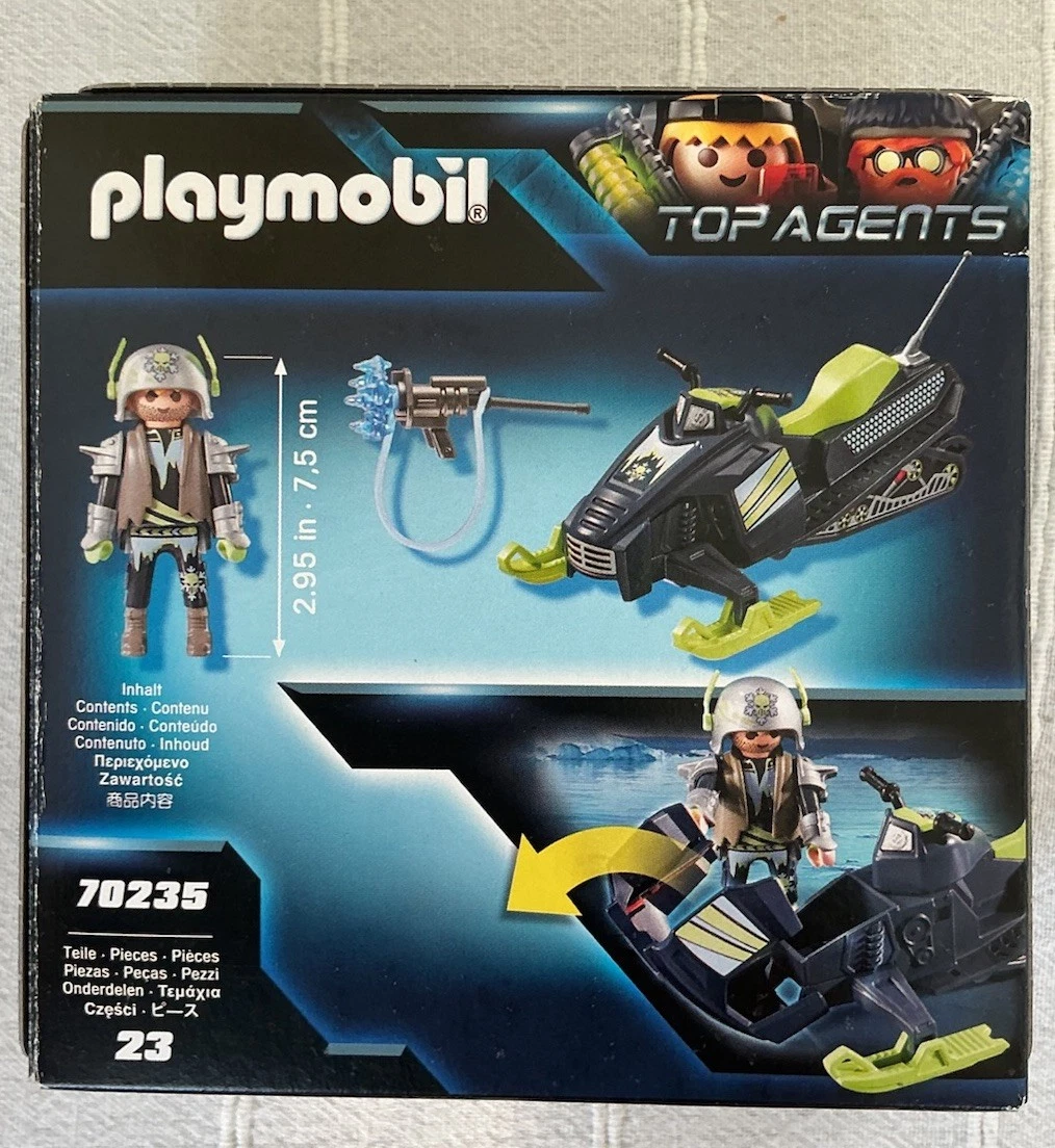 Playmobil Top Agents 70235 Schneemobil Fahrzeug mit Figur, Arctic Rebells