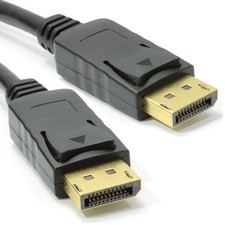Image of 5m DisplayPort Cable Plug to Plug HD Lead Display Port LOCKING PC to Monitor