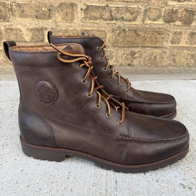Polo Ralph Lauren 'RODWAY' Leather Boots Mens SIZE US 13 D