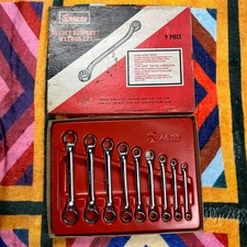 Snap On 9 Piece Sae Short Box Xs Offset Boxocket Wrench Set 316 To 1316