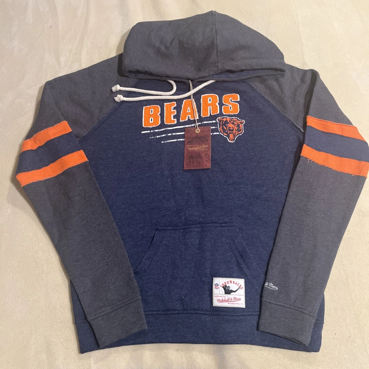 Sweat à Capuche Officiel Chicago Bears - Neuf Avec étiquettes, Taille L, Bleu Marine